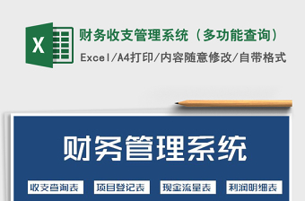 2025年财务收支管理系统（多功能查询）