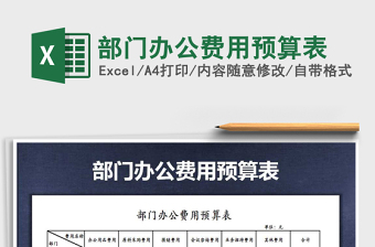 2025年部门办公费用预算表