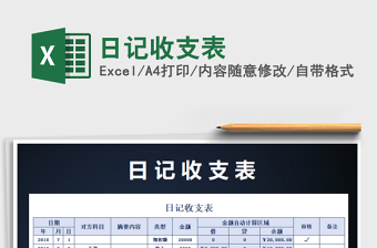 2025年日记收支表