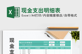 2025年现金支出明细表