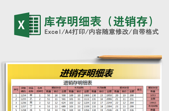 2025年库存明细表（进销存）