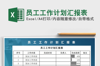 2025年员工工作计划汇报表