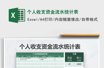 2025年个人收支资金流水统计表
