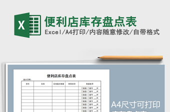 2025年便利店库存盘点表