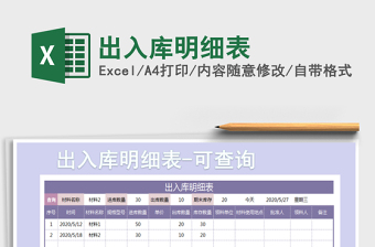 2025年出入库明细表