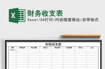 财务收支表