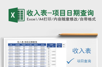 2025年收入表-项目日期查询