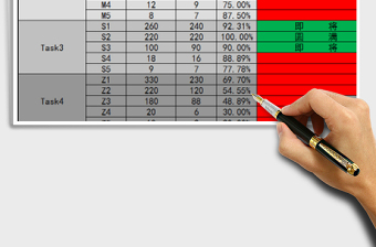 2025年计划进度监视表-自动变色版