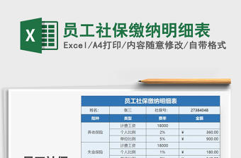 2025年员工社保缴纳明细表