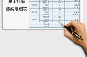 2025年员工社保缴纳明细表