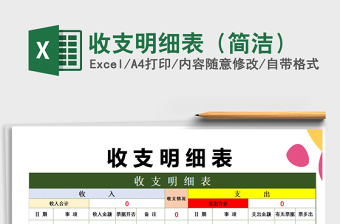 2025年收支明细表（简洁）