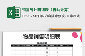 2025年销售统计明细表（自动计算）