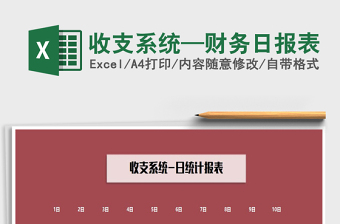 2025年收支系统—财务日报表