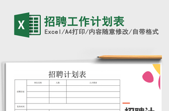 2025年招聘工作计划表