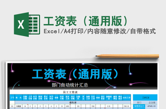 2025年工资表（通用版）