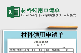 2025年材料领用申请单