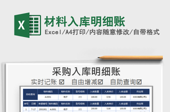 2025年材料入库明细账