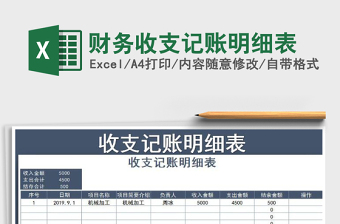 2025年财务收支记账明细表