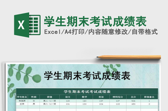 2025年学生期末考试成绩表