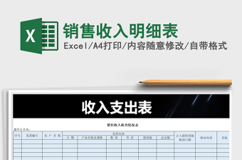 2025年销售收入明细表