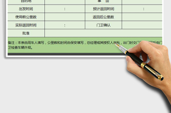 2025年用车申请单