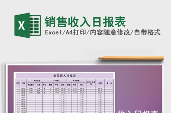 销售收入日报表