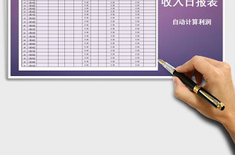 销售收入日报表