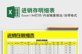 2025年进销存明细表