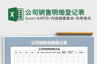 2025年公司销售明细登记表