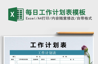 2025年每日工作计划表模板