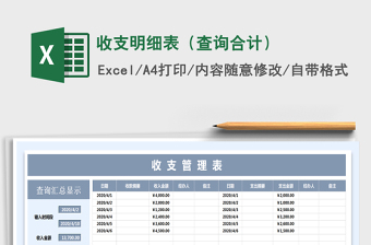 2025年收支明细表（查询合计）