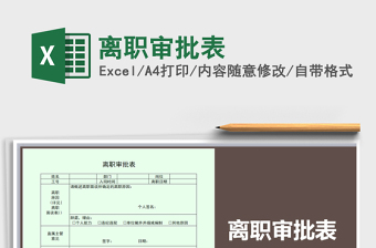 2025年离职审批表