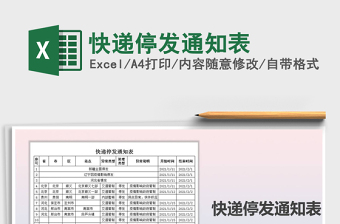 2025年快递停发通知表