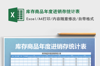 2025年库存商品年度进销存统计表