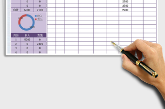 2025年收支表-自动计算带图表