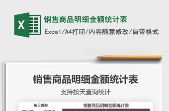 2025年销售商品明细金额统计表