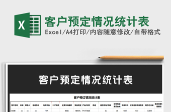 2025年客户预定情况统计表