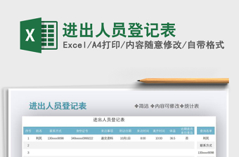 2025年进出人员登记表