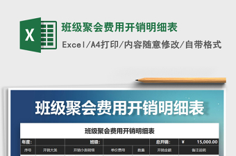 2025年班级聚会费用开销明细表