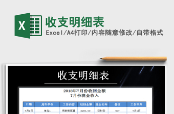 2025年收支明细表