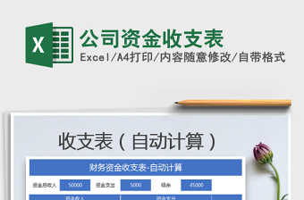 2025年公司资金收支表