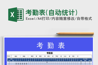 2025年考勤表(自动统计)