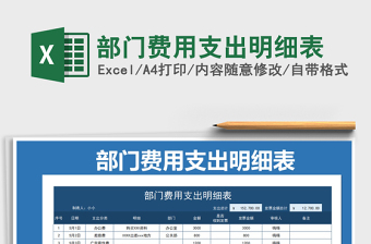 2025年部门费用支出明细表