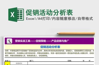 2025年促销活动分析表