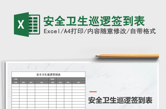 2025年安全卫生巡逻签到表