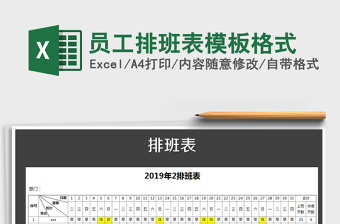 2025年员工排班表模板格式