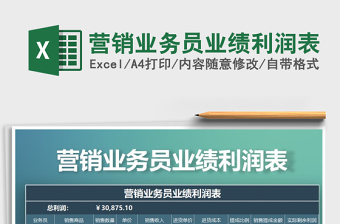 2025年营销业务员业绩利润表