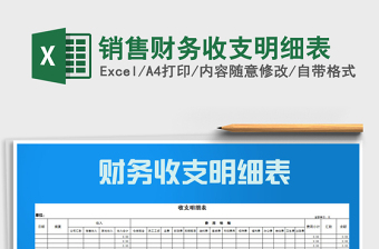 2025年销售财务收支明细表