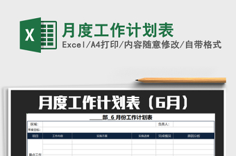 2025年月度工作计划表