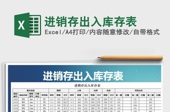 2025年进销存出入库存表